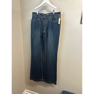 NWT Stetson no. 214 CITY TROUSER JEANS Medium Wash size 6 Long Flare Leg Western